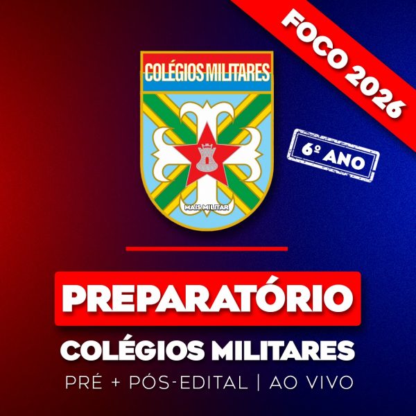 CM | Colégios Militares 6º ano – Curso Completo + Pós-Edital (Ao vivo) + Redações Corrigidas